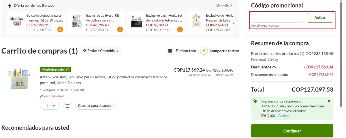 clic en el cupón