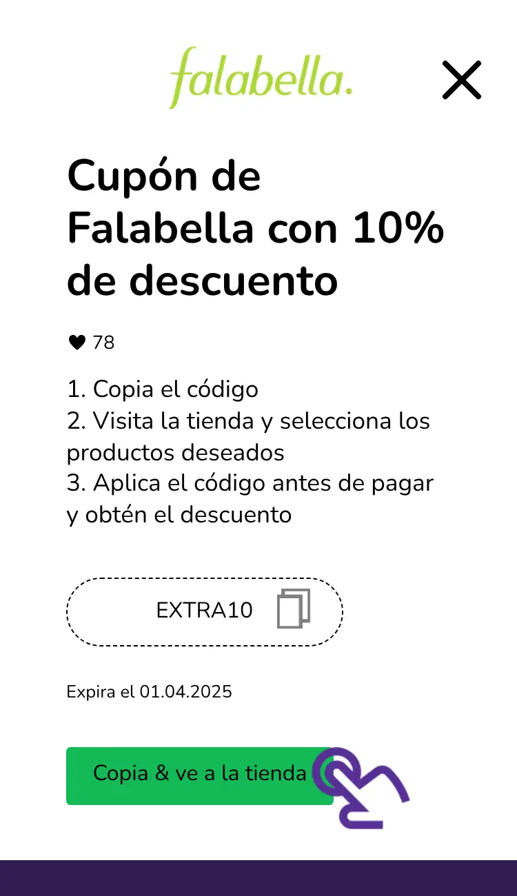 clic en el cupón