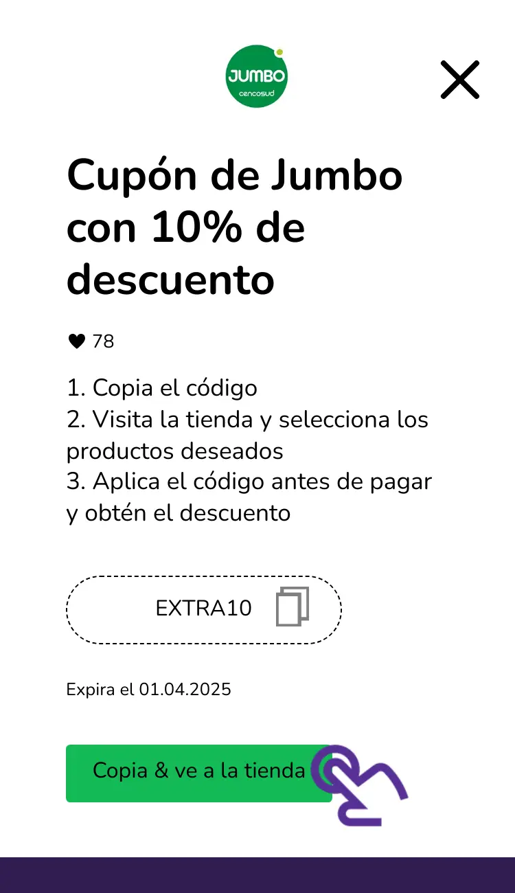 clic en el cupón